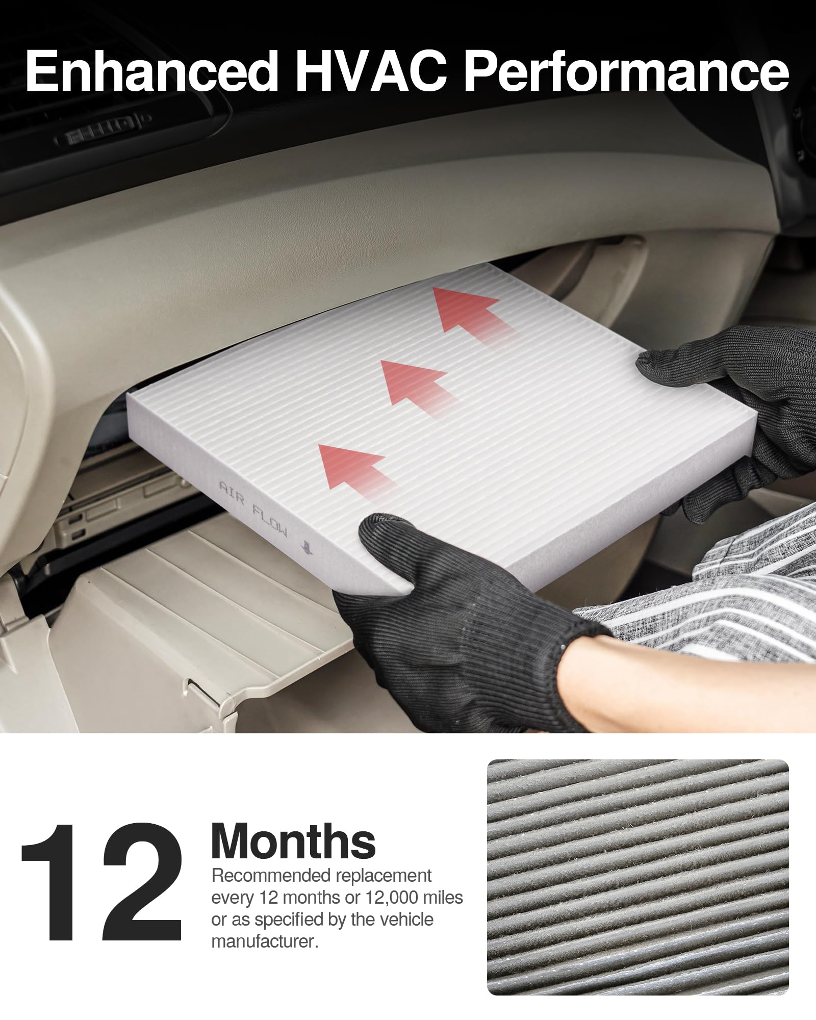 Puroma cabin air filter supports HVAC performance and consistent airflow