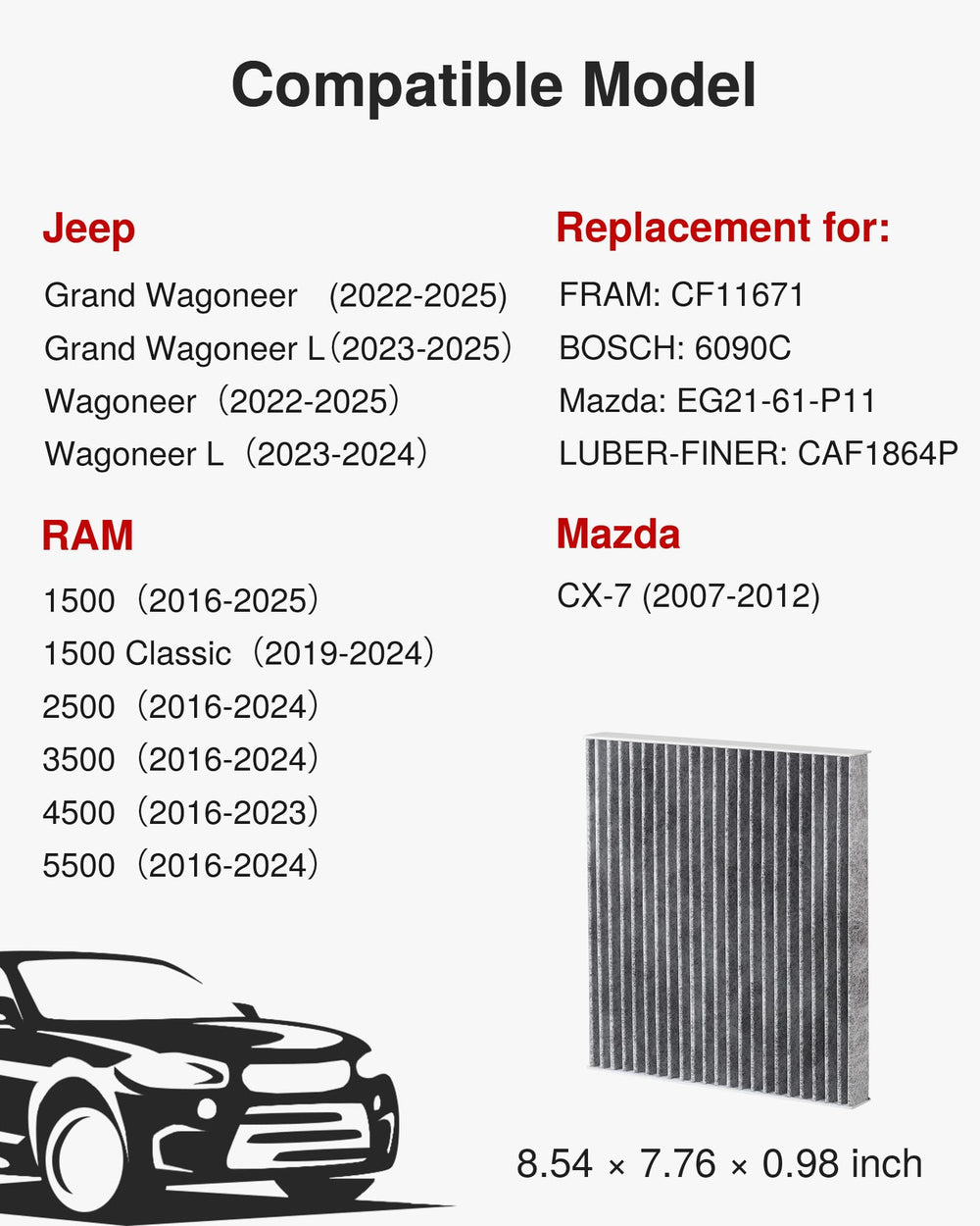Puroma cabin air filter quick-install guide demonstrates easy 10-minute fit.