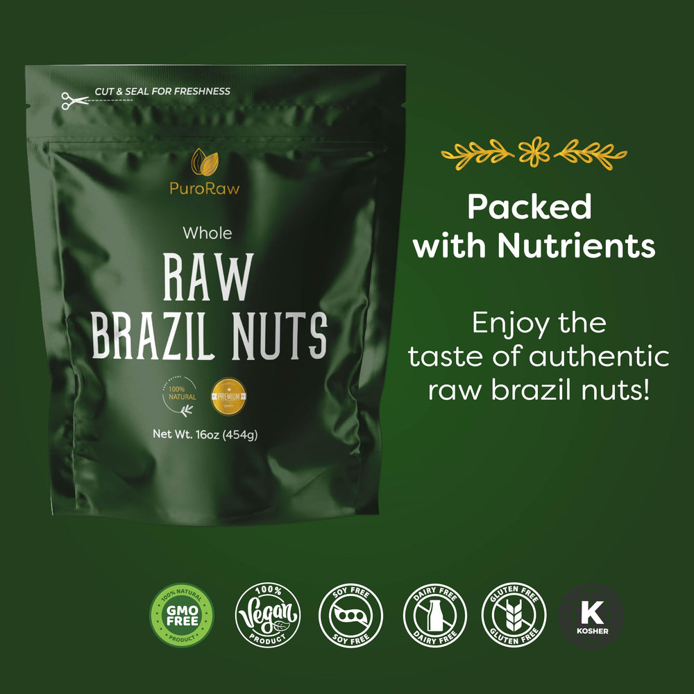 PuroRaw Brazil nuts in a bowl ideal for trail mix and breakfasts