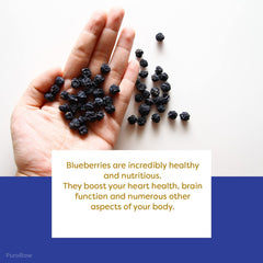PuroRaw dried blueberries cake ingredient add moisture and flavor.