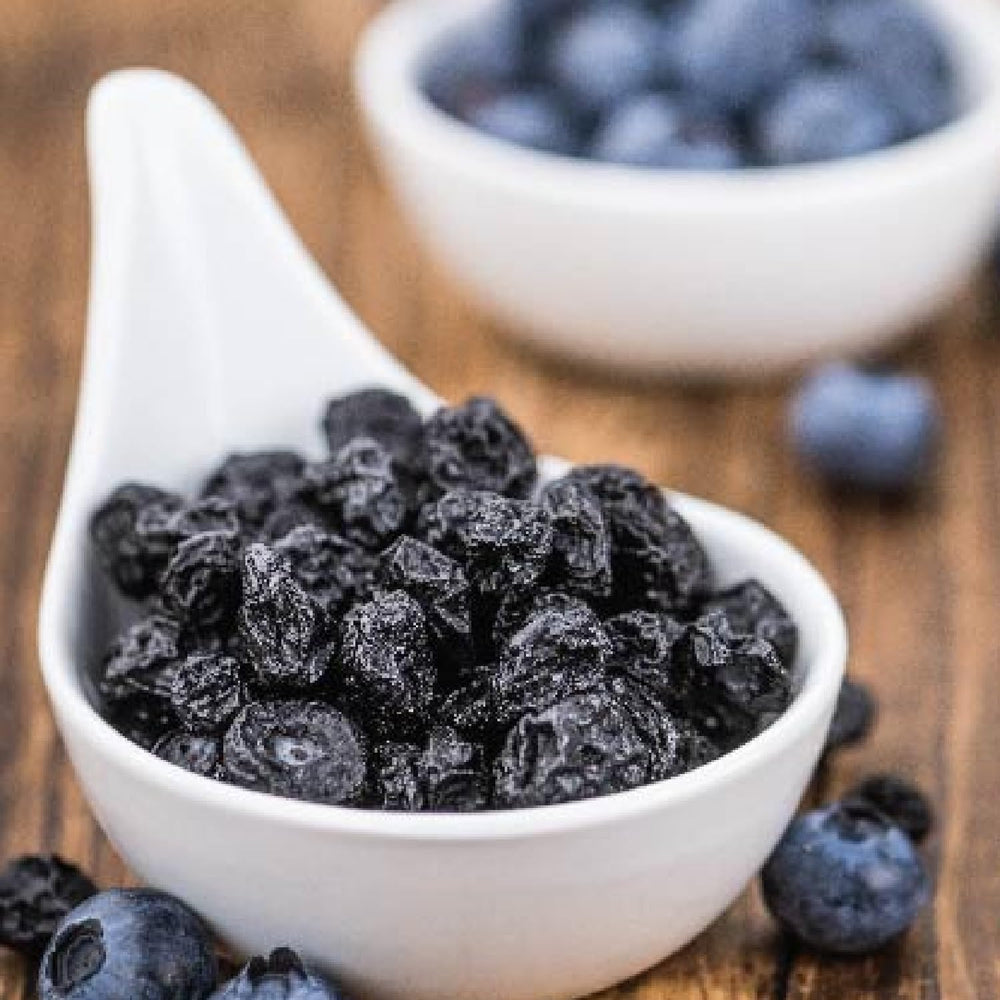 PuroRaw dried blueberries vegan gluten-free no sugar added.
