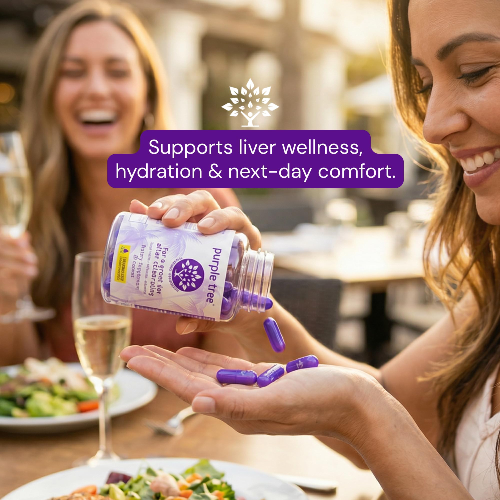 Purple Tree electrolytes and B vitamins support hydration and daytime energy.