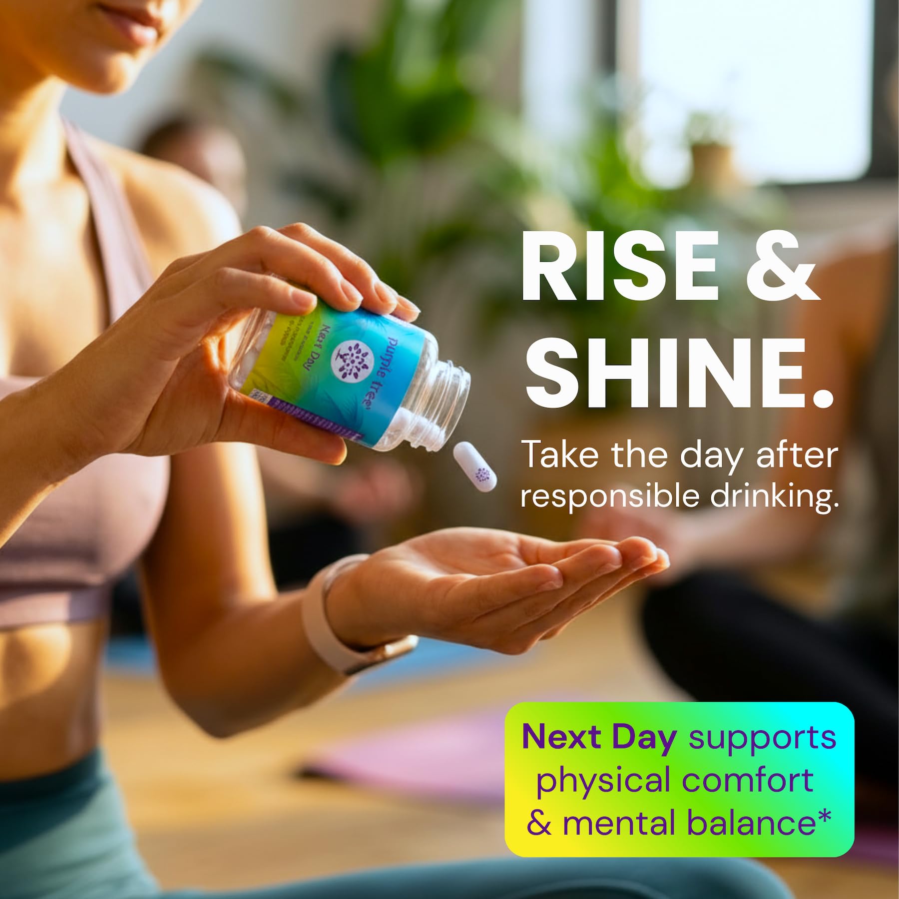 Purple Tree Next Day capsules easy post-drink replenishment for next-day balance