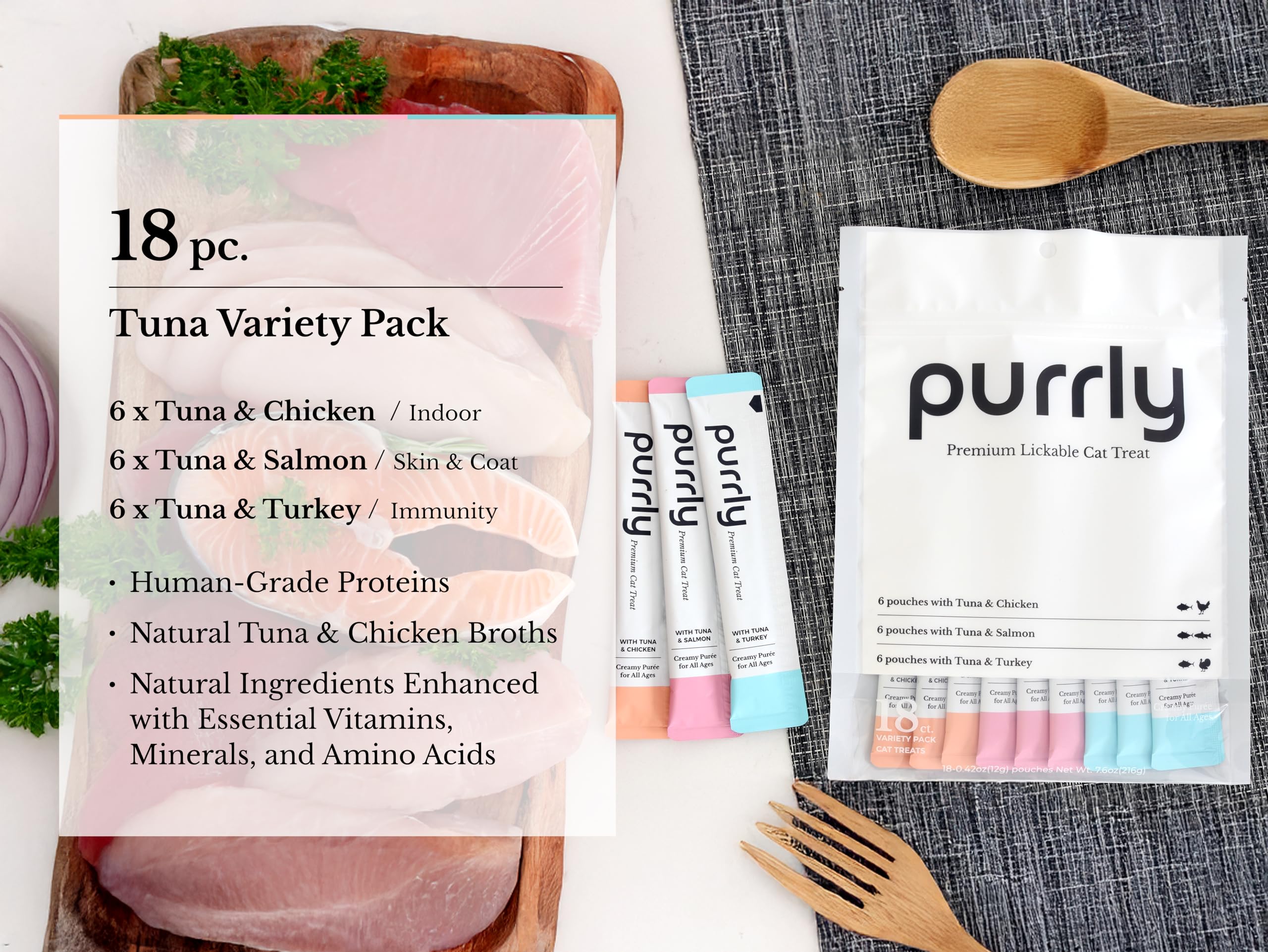 Purrly lickable purée close-up shows creamy texture for interactive feeding