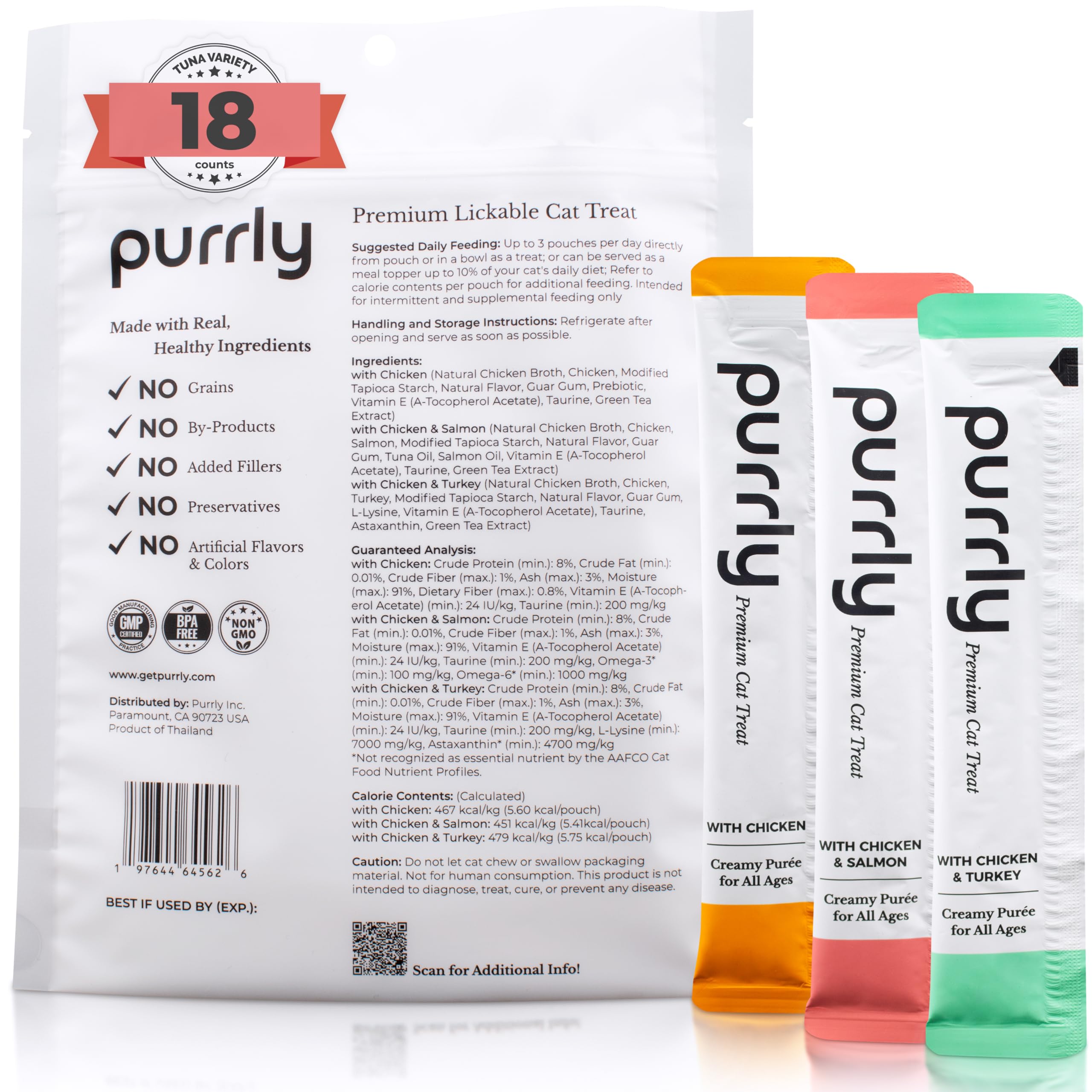 Purrly low calorie snack image supports portion control