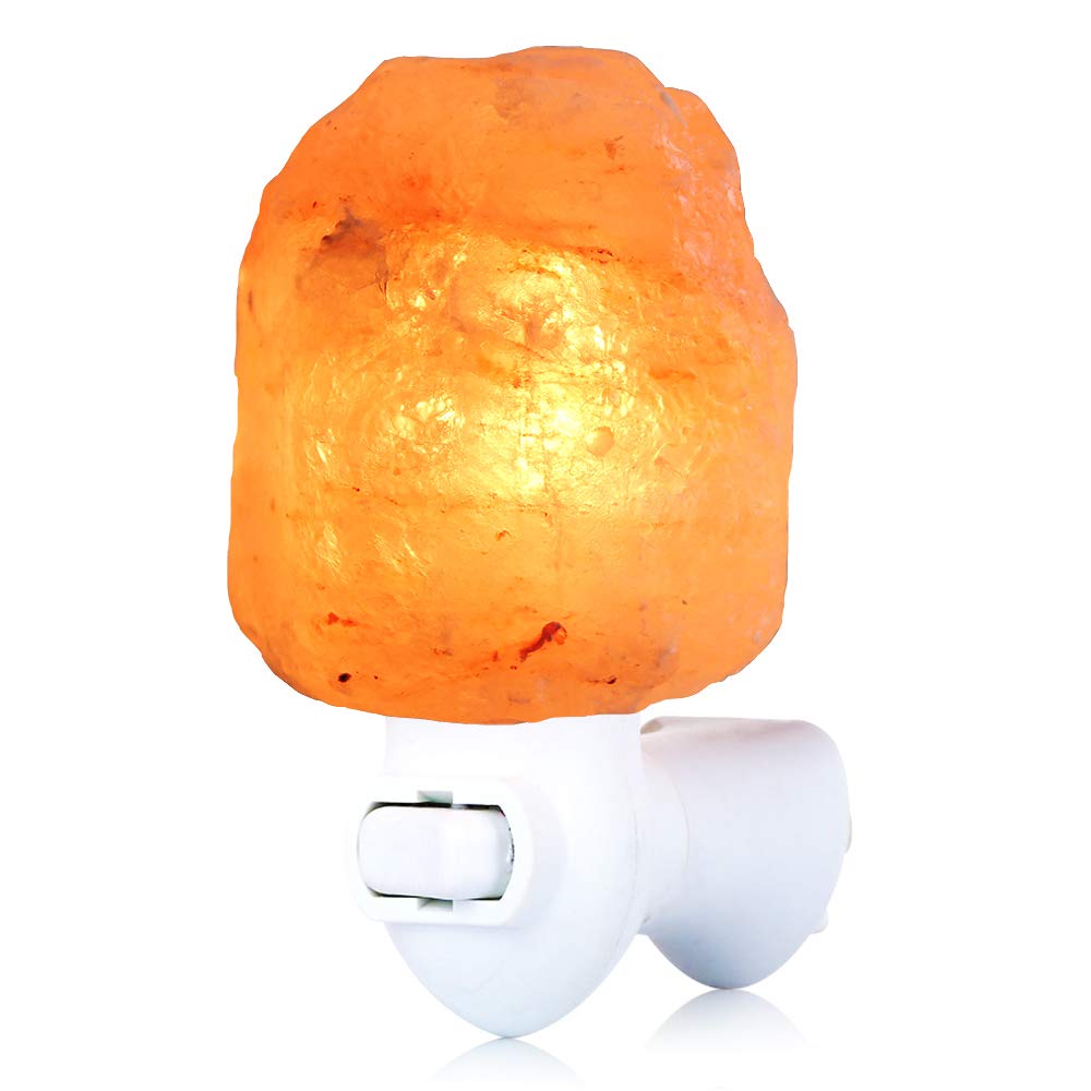 Pursalt Himalayan salt lamp pink crystal glows softly for ambient lighting.