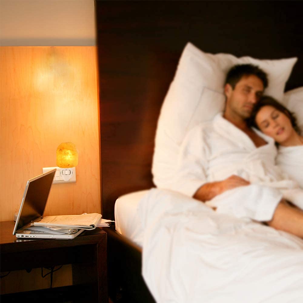 Pursalt warm glow creates a cozy ambiance in bedroom and living space.
