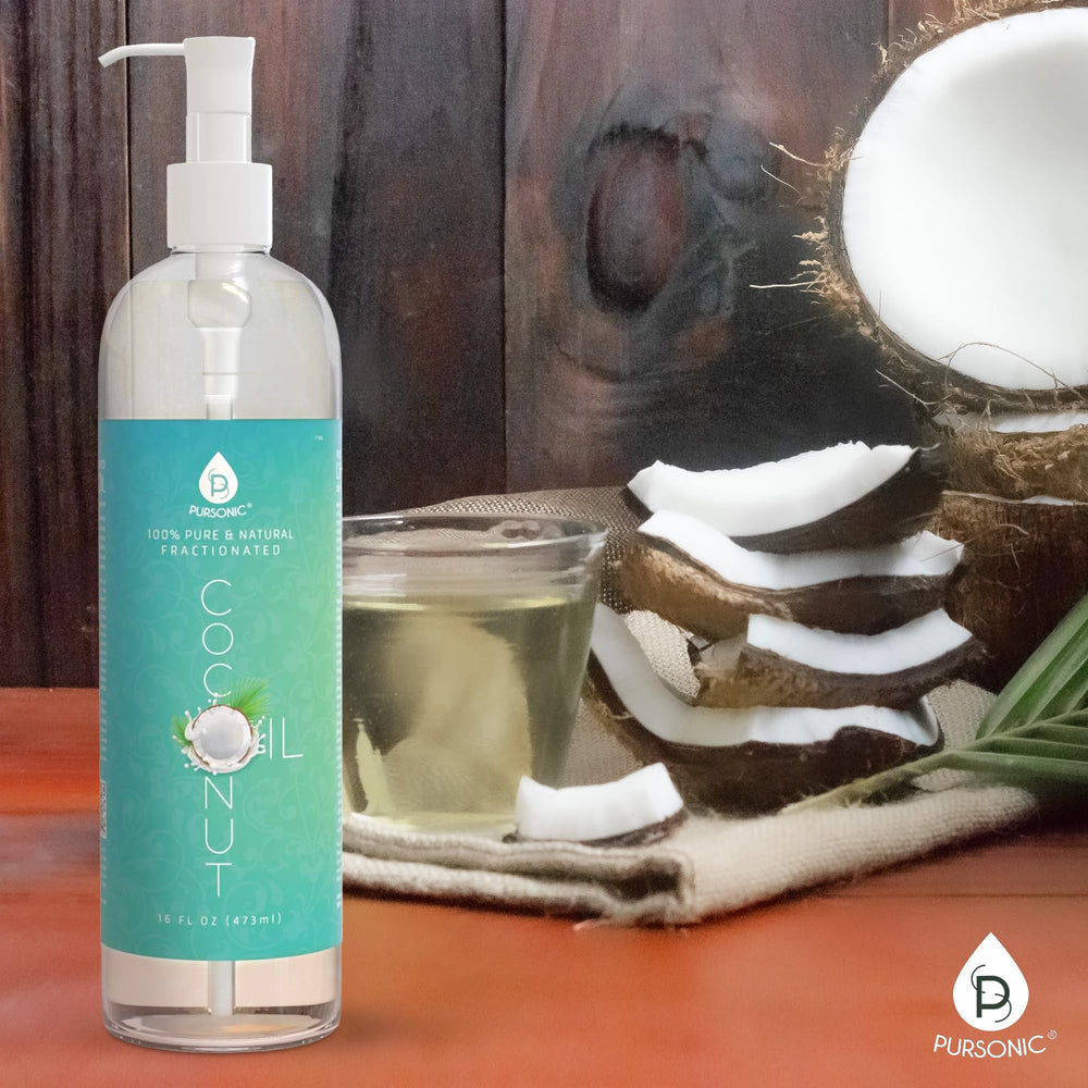 Pursonic coconut oil massage close-up with smooth glide for relaxation.