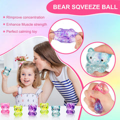 Pusotal bear squishy toy in-hand size fits pockets for on-the-go relief