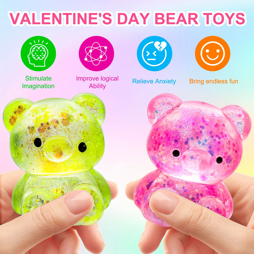 Pusotal bear squishy toy packaging showcases four colors for gifting