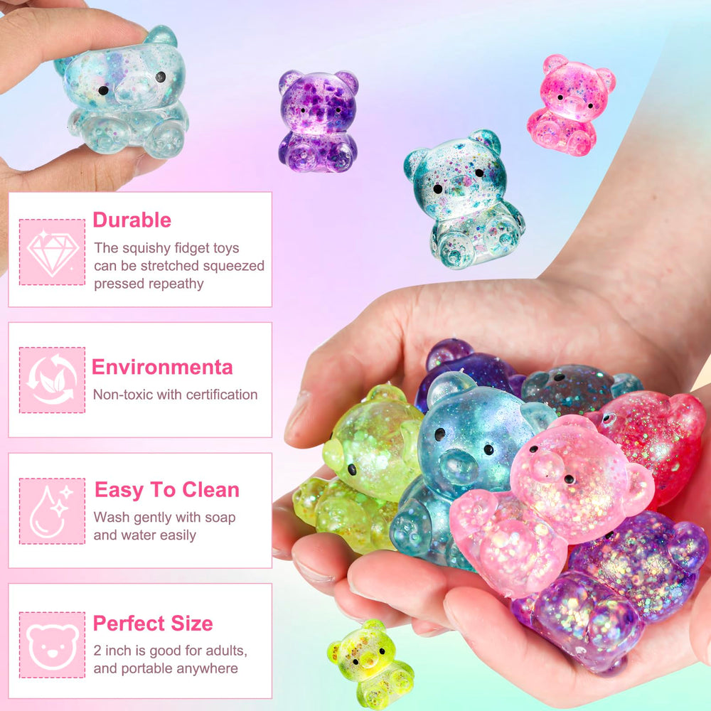 Pusotal bear squishy toy stress relief use supports quick focus