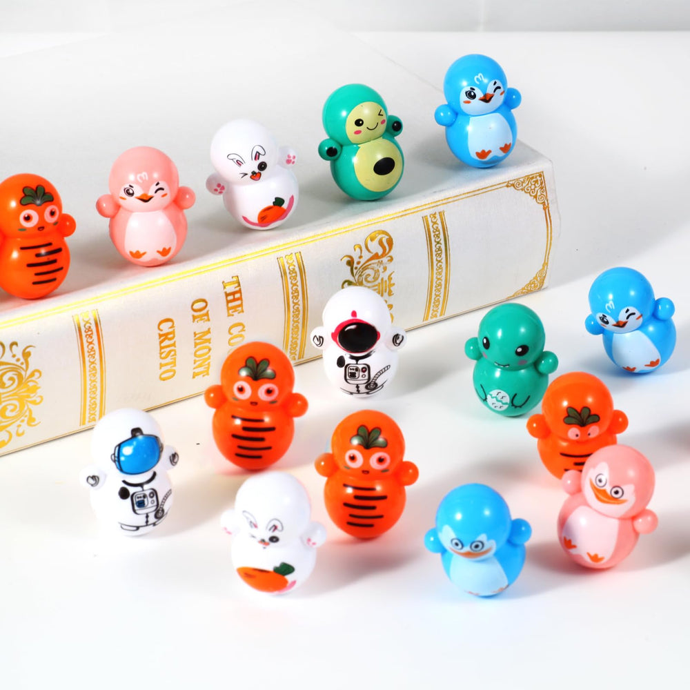 Pusotal mini animal tumbler closeup showing durable plastic for party favors.