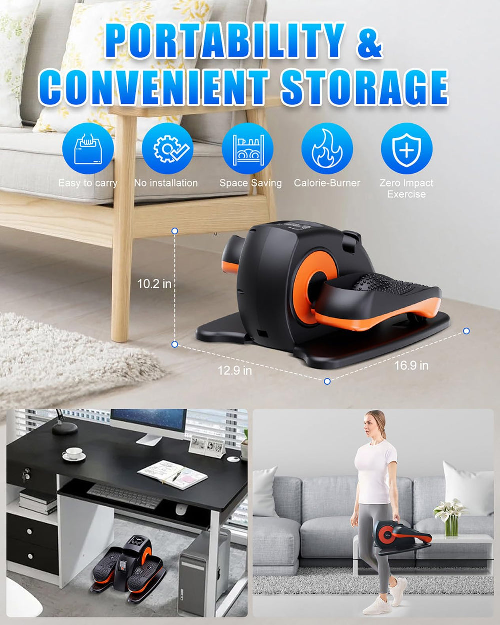 Putnen portable elliptical adds flexible exercise anywhere, anytime
