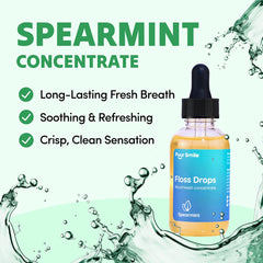 Puur Smile spearmint drops concentrate for a refreshing rinse.