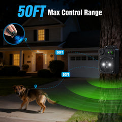 PUXUROX dog bark deterrent with remote control offers convenient training aid.