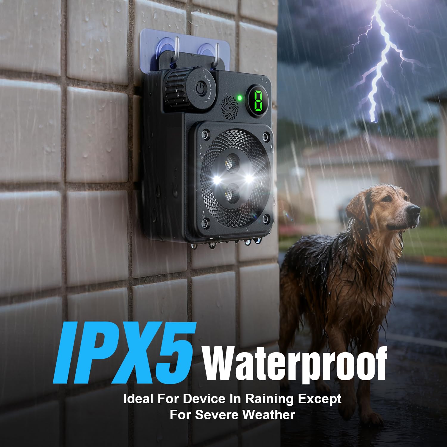 PUXUROX remote and auto bark control enables flexible correction from indoors.