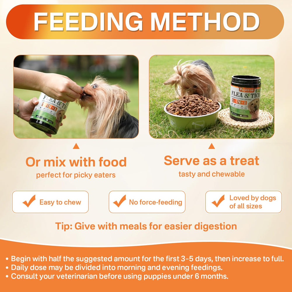 Puyrzoe beef-flavor chewables shown, appealing to picky eaters