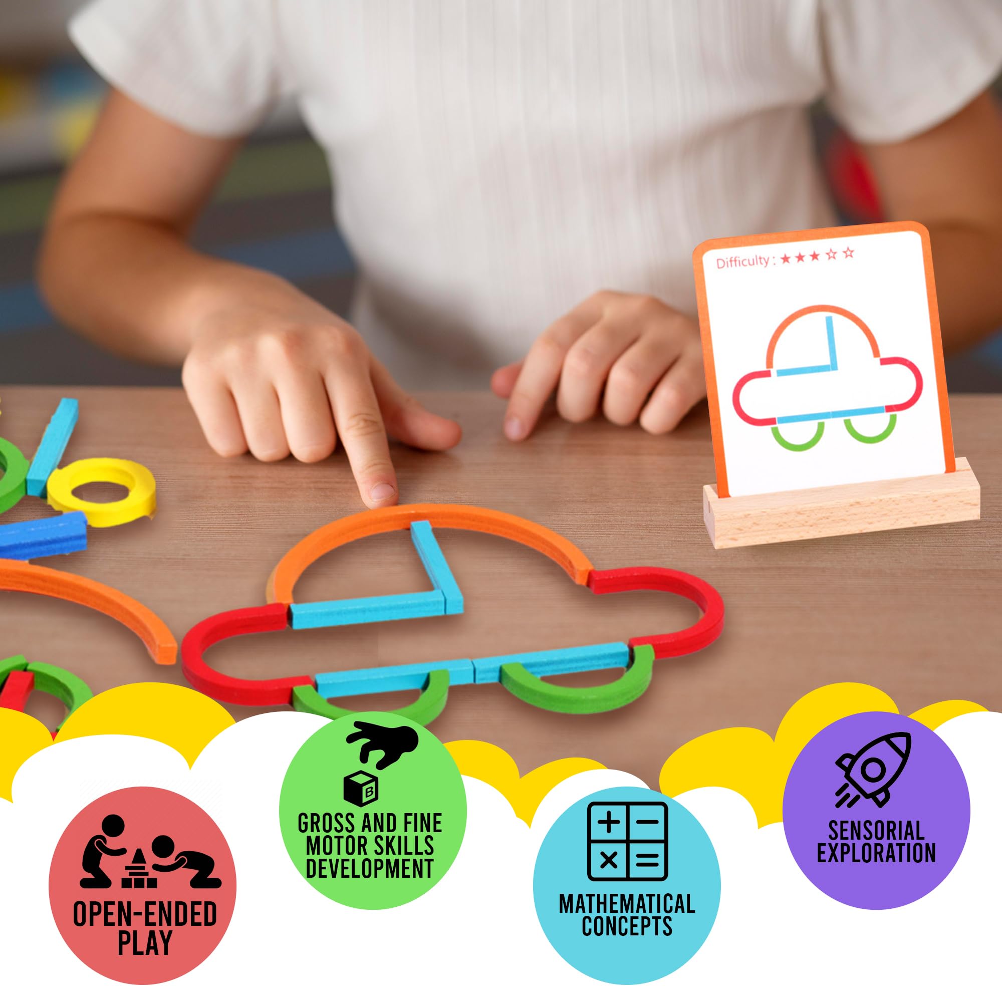 PUZGIC Stem Kids Toys pattern-cards guide creative design