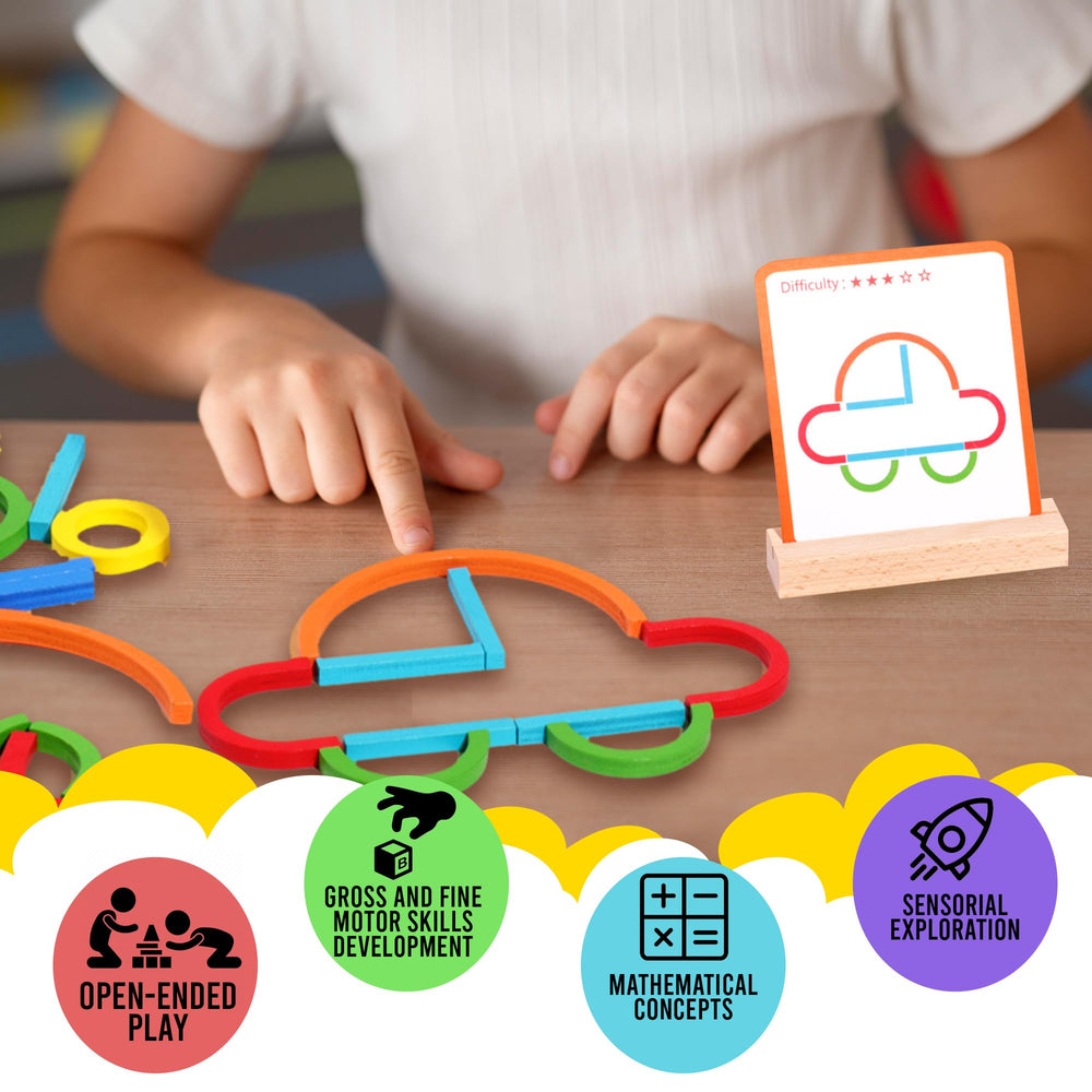 PUZGIC Stem Kids Toys pattern-cards guide creative design