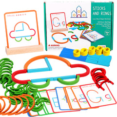 PUZGIC Stem Kids Toys wood-sticks for safe, imaginative play