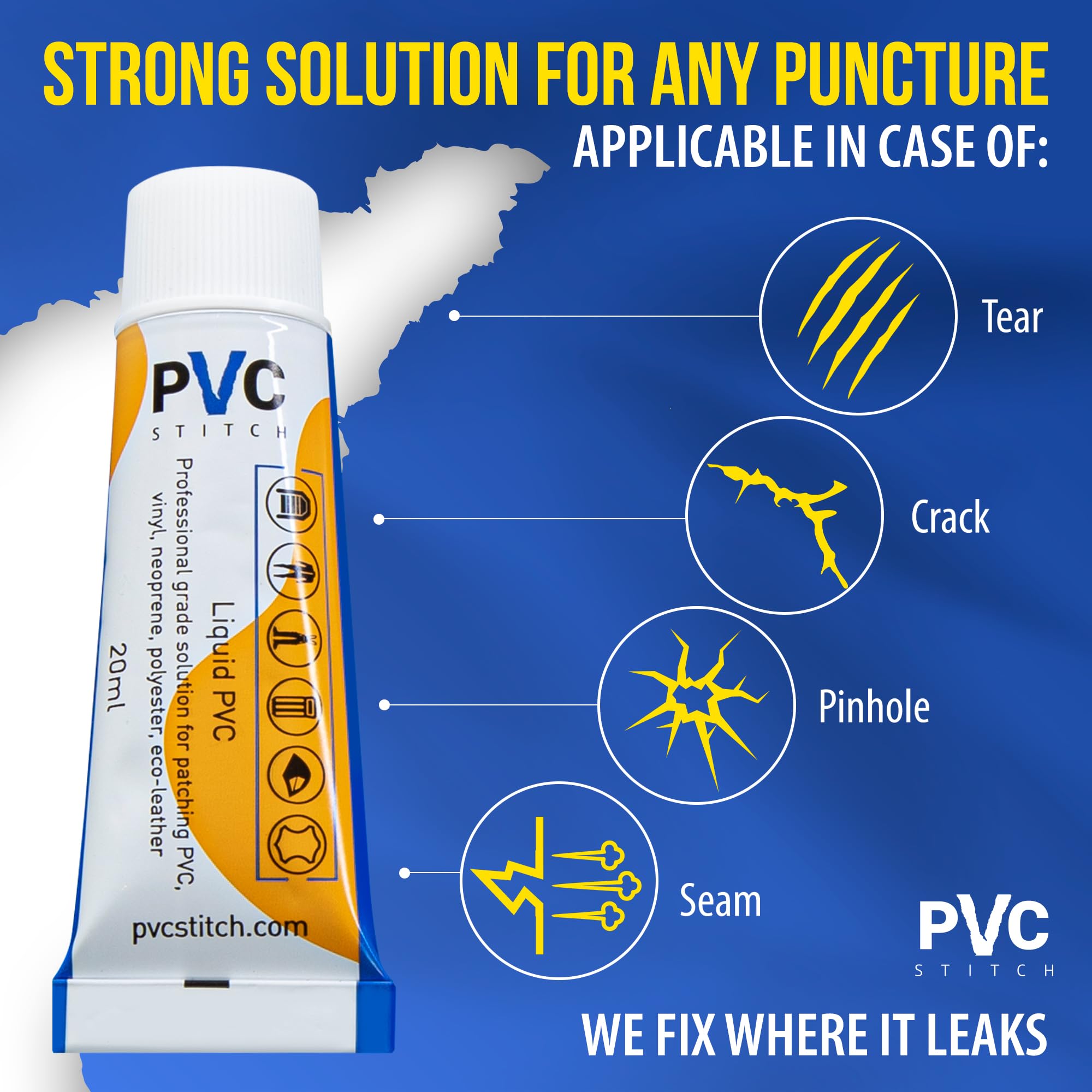 Applying PVC Stitch patch to an inflatable boat