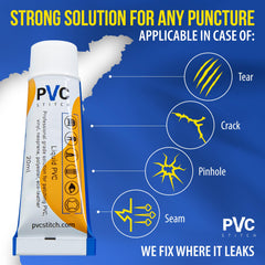 Applying PVC Stitch patch to an inflatable boat