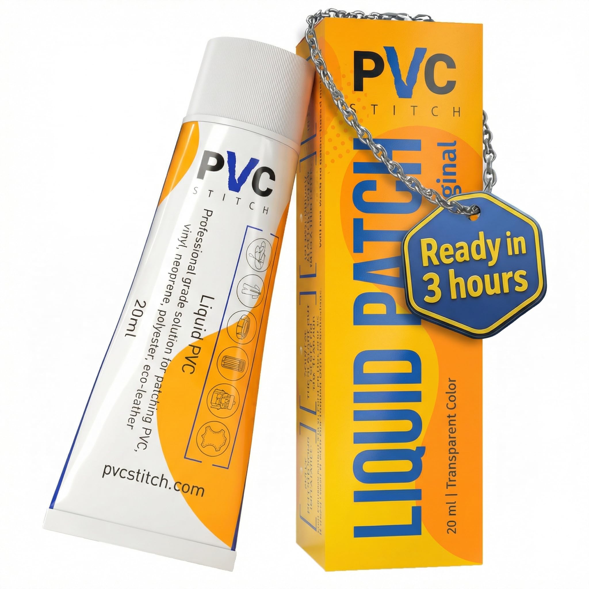 PVC Stitch liquid patch tube 20 ml ready for heavy-duty repairs