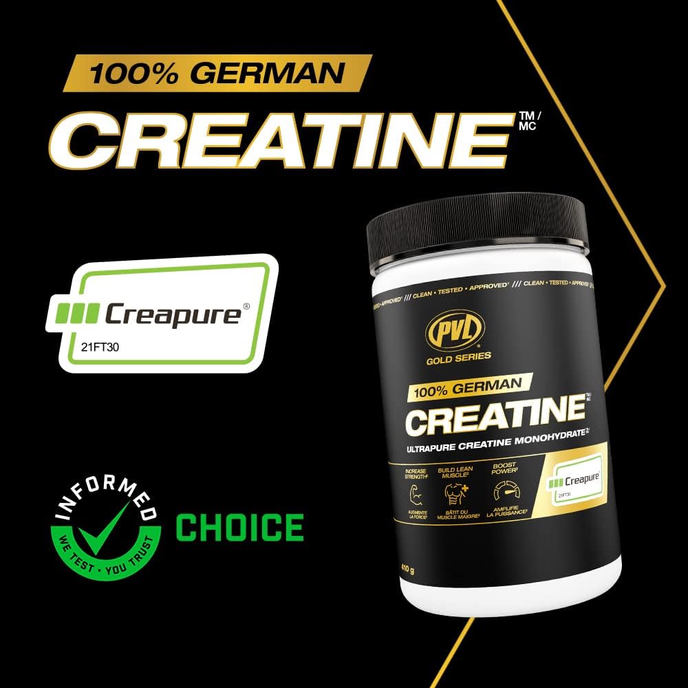 PVL Creapure creatine scoop demonstrates easy serving for gym sessions.