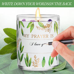 PVUELE Sage Candle 6-pack packaging display suitable for gifting