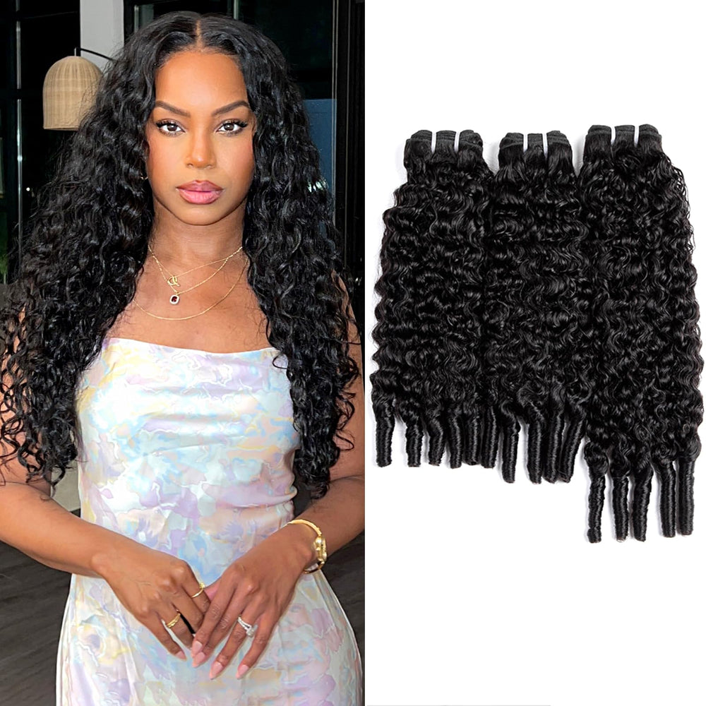 PXCPXC Burmese curly bundles 14inch close view showing natural bounce for everyday wear.