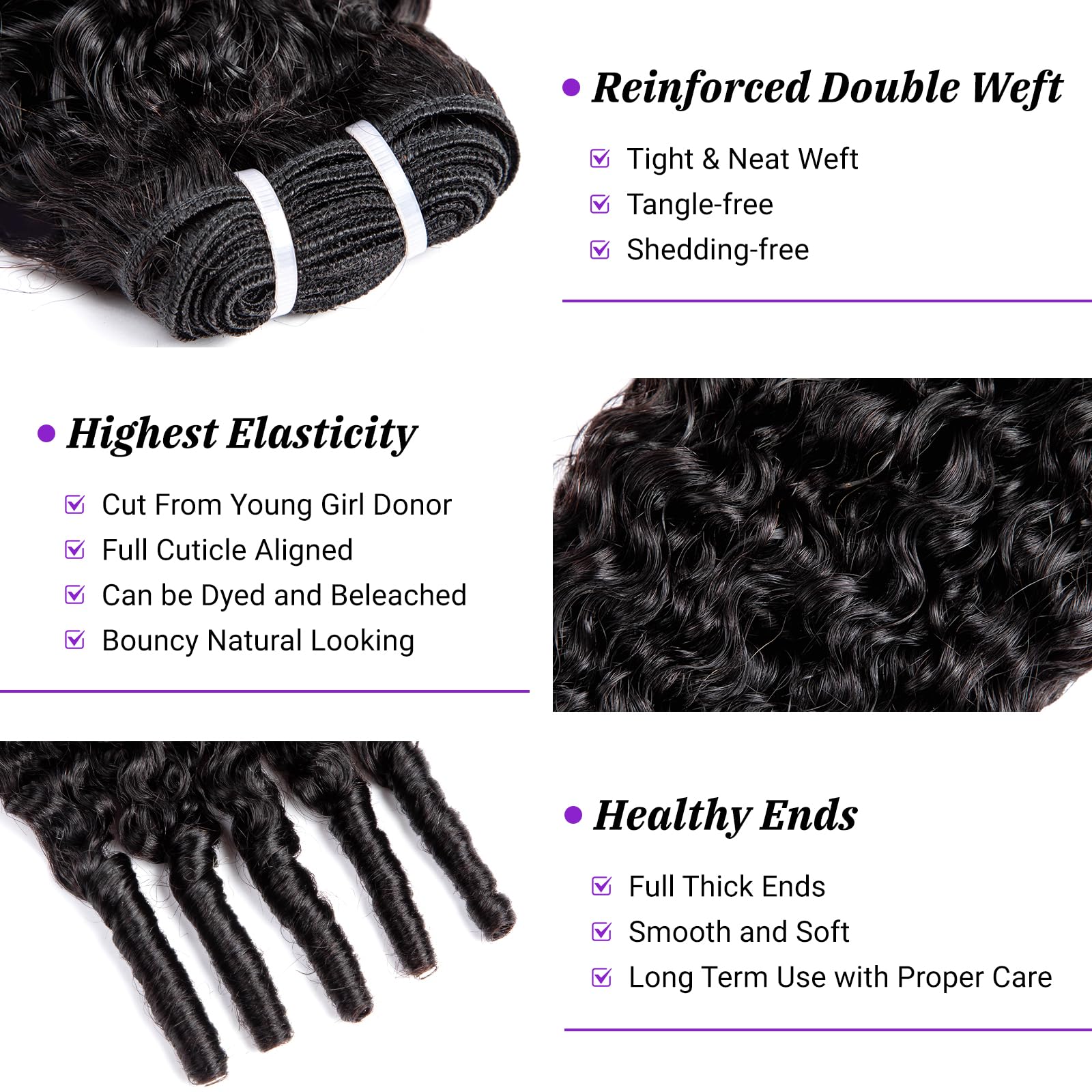 PXCPXC Burmese curly bundles 18inch display voluminous texture for fuller styles.