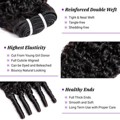 PXCPXC Burmese curly bundles 18inch display voluminous texture for fuller styles.
