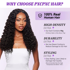 PXCPXC Burmese curly bundles 22inch demonstrate long soft waves for versatile looks.