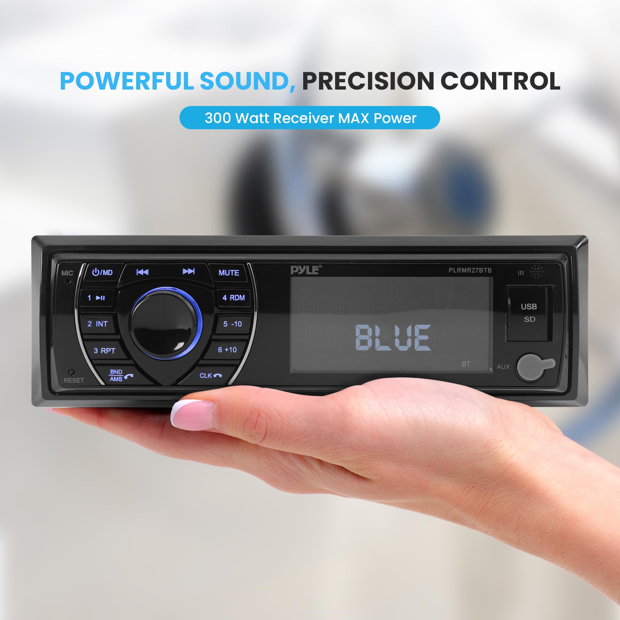 Pyle SD card reader supporting offline music access on board.