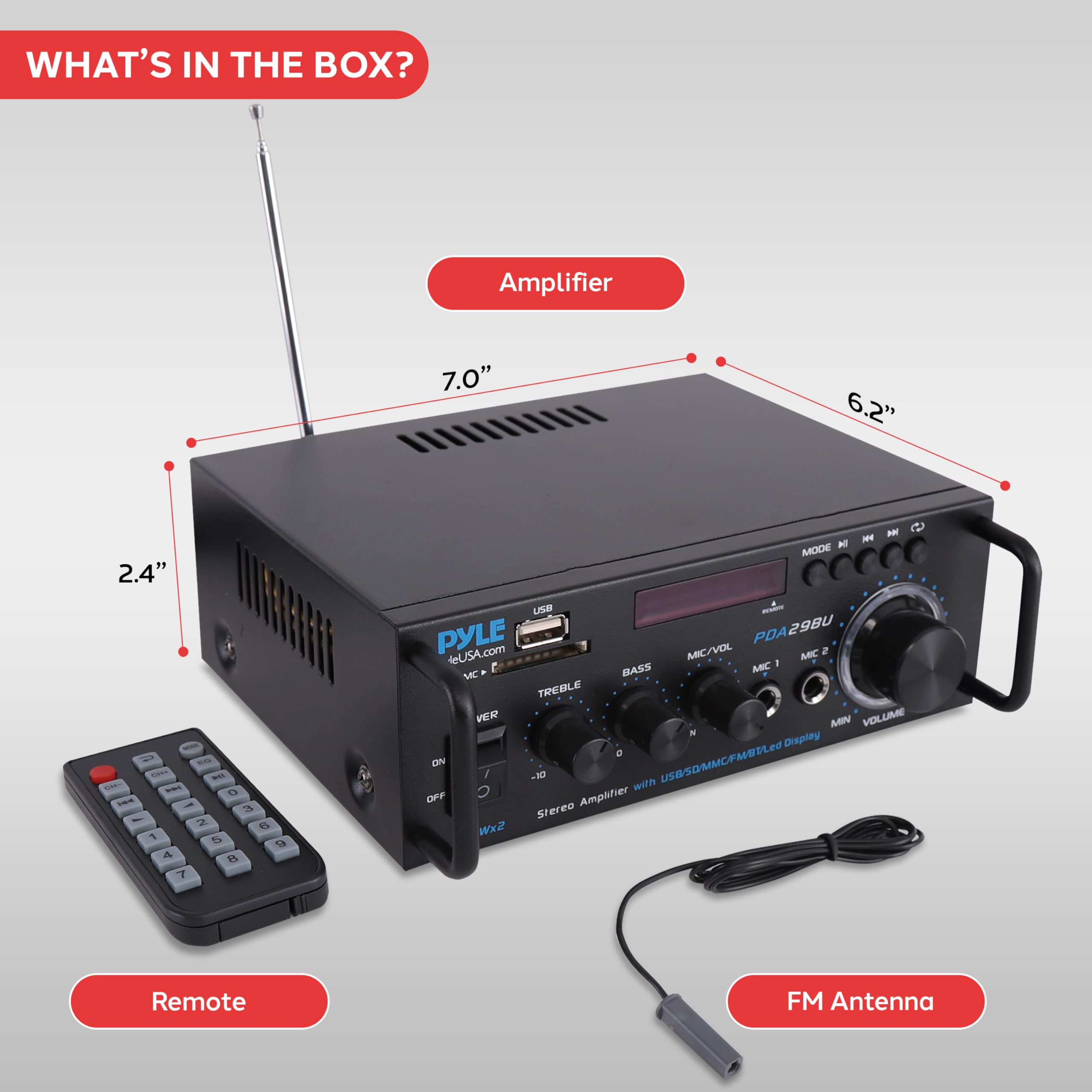 Pyle PDA29BU.5 FM radio antenna improves reception