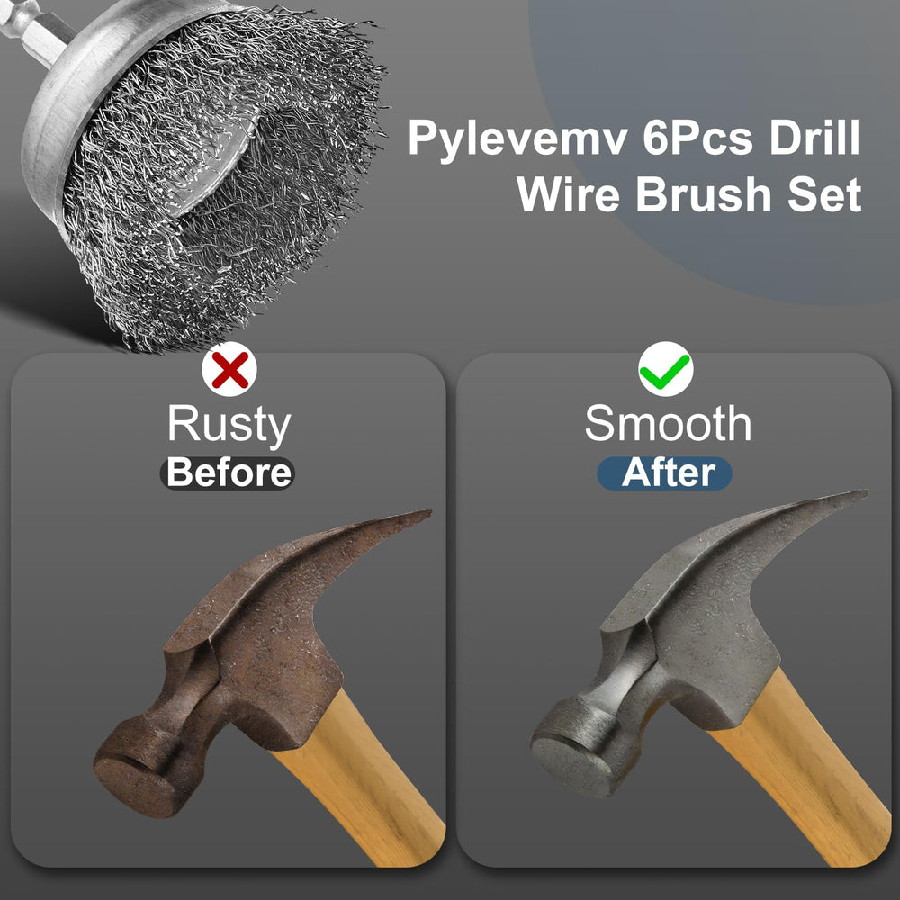 Pylevemv carbon steel bristles offer durable high RPM performance.
