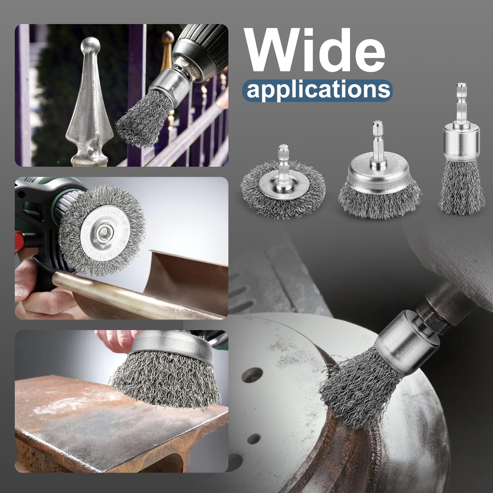 Pylevemv 1/4 inch hex shank fits most drills securely.