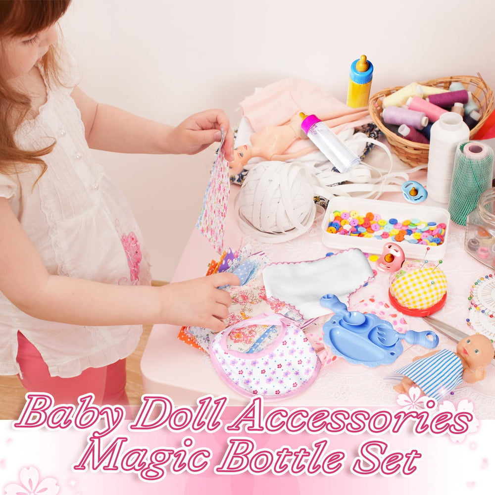 Pynqdfu bib set designed for doll feeding time