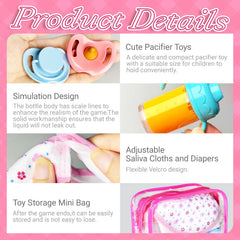 Pynqdfu pacifiers for dolls promote soothing pretend care