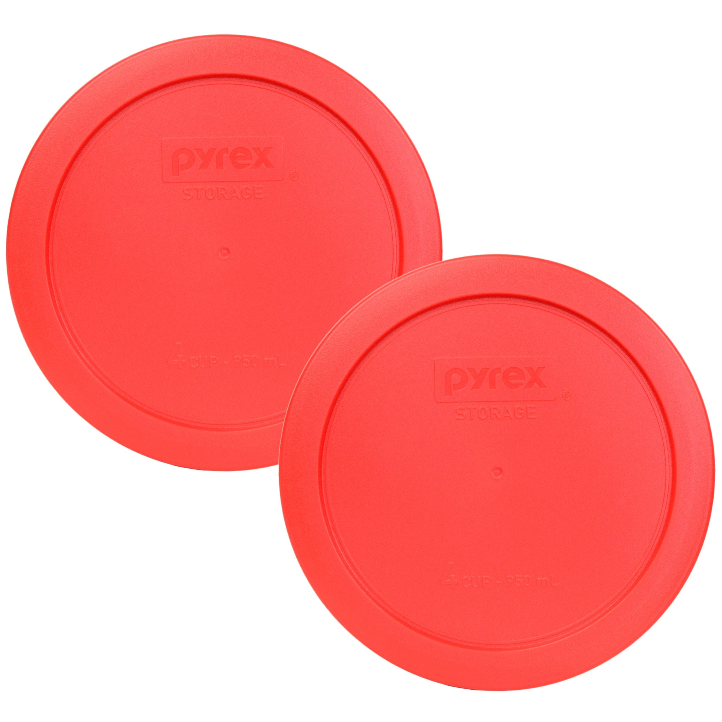 Pyrex 7201-PC red lid pack ready for secure reusable storage.