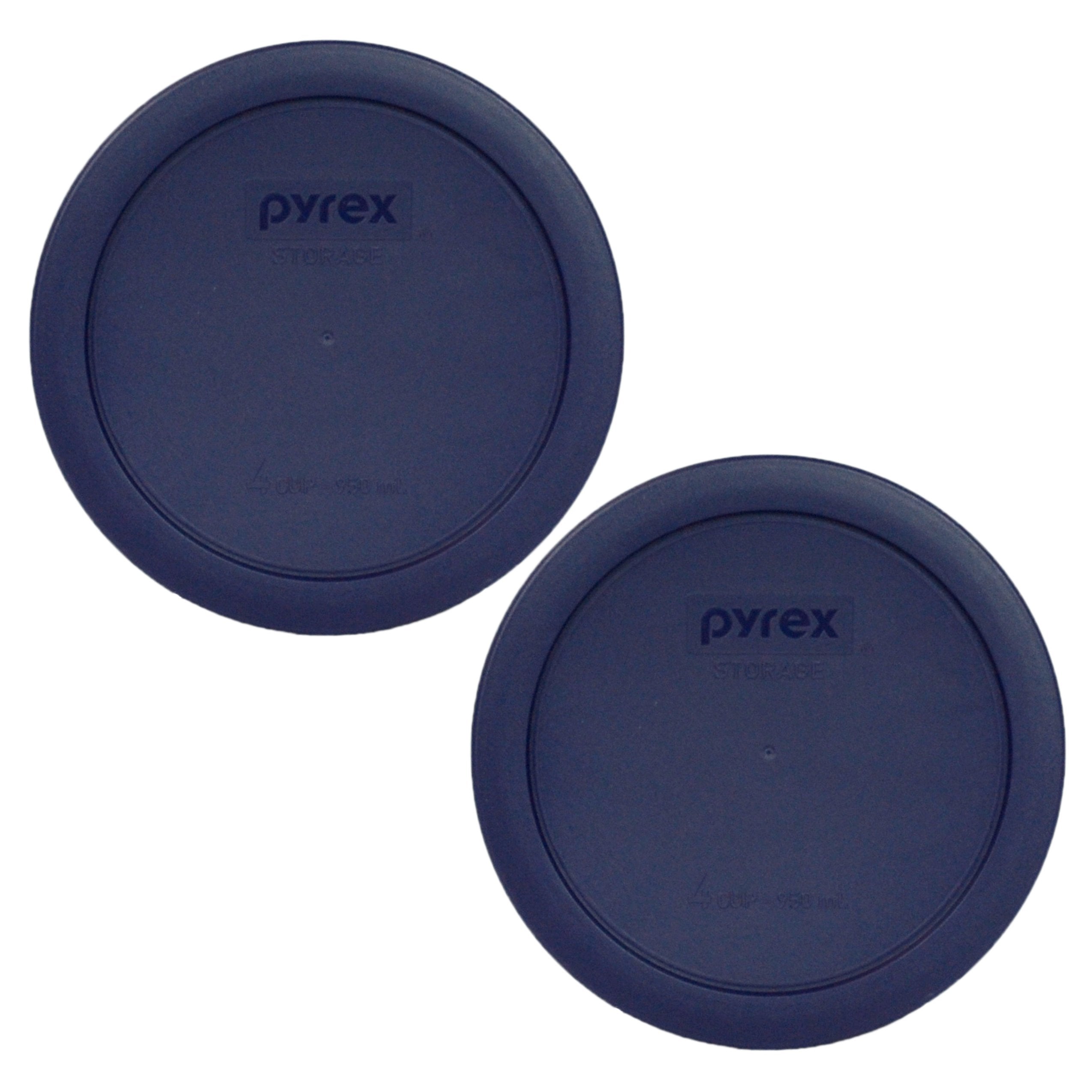 Pyrex 7201-PC blue replacement lid secures 4-cup bowls for fresh leftovers
