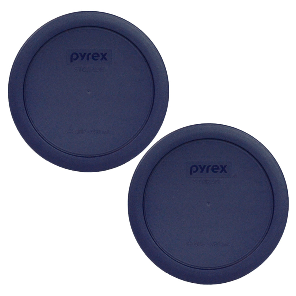 Pyrex 7201-PC blue replacement lid secures 4-cup bowls for fresh leftovers
