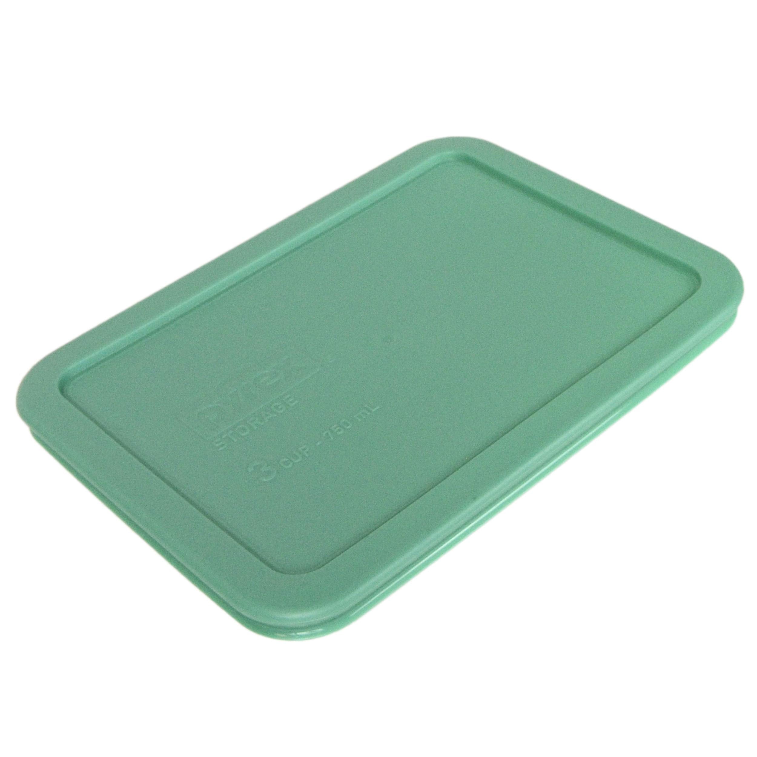 Two-pack Pyrex lids in packaging highlight Made in USA quality and top-rack dishwasher safety.