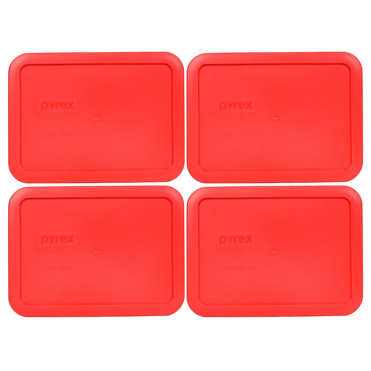 Pyrex 7210-PC red replacement lid for 3-cup dish, keeps leftovers fresh.