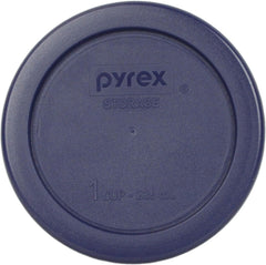 Pyrex blue lid demonstrating secure seal on bowls