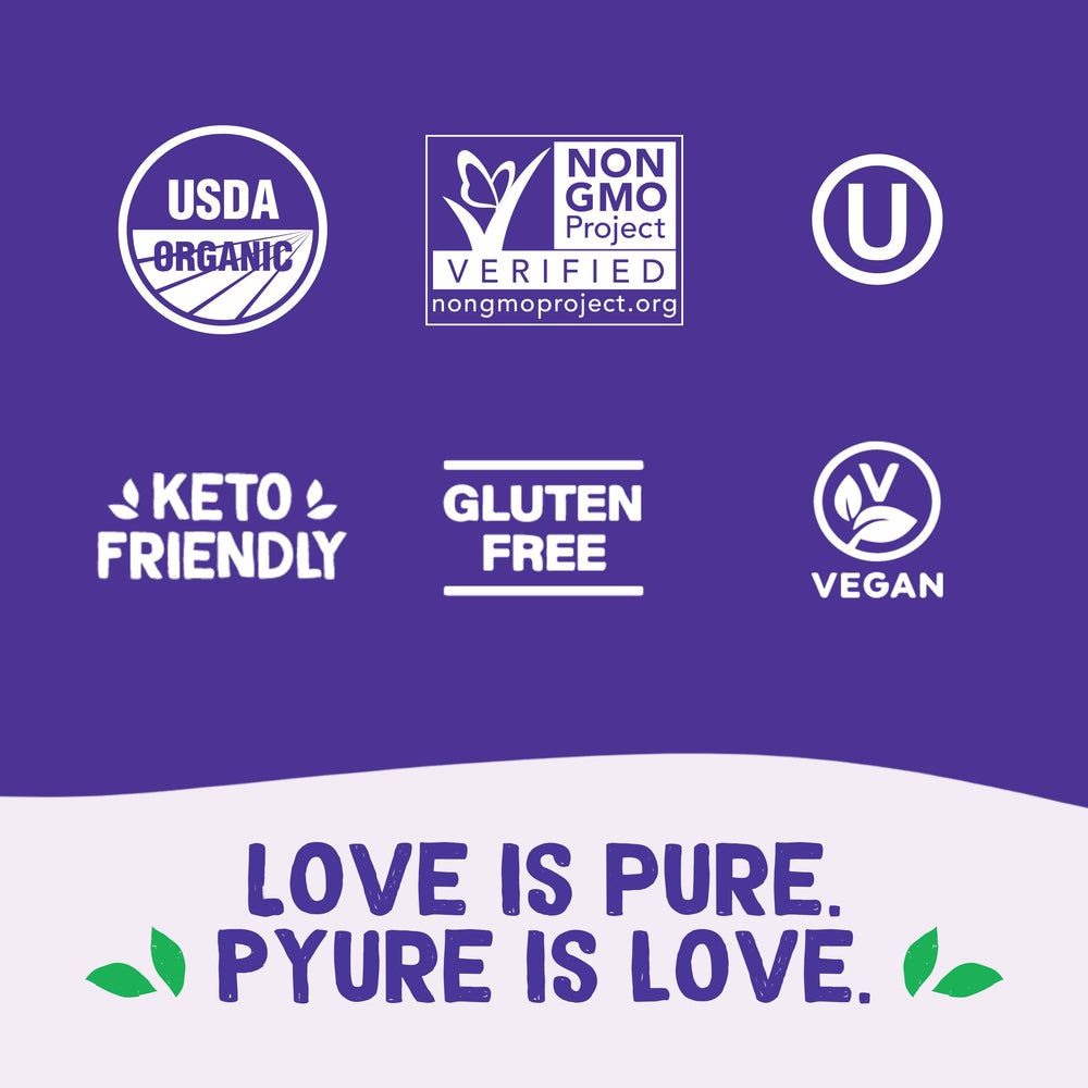 Pouring Pyure Stevia Blend into batter for lighter desserts