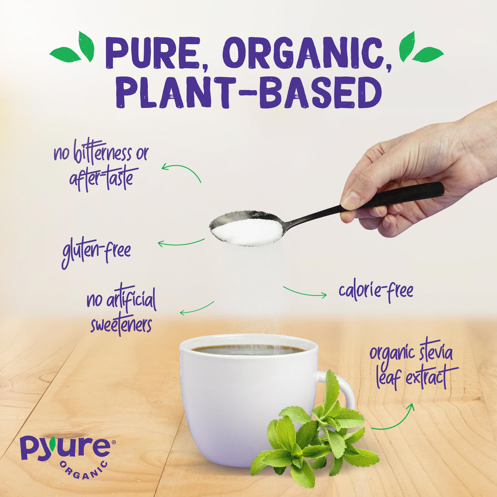 Pyure Organic Stevia Blend measuring cup used for tea