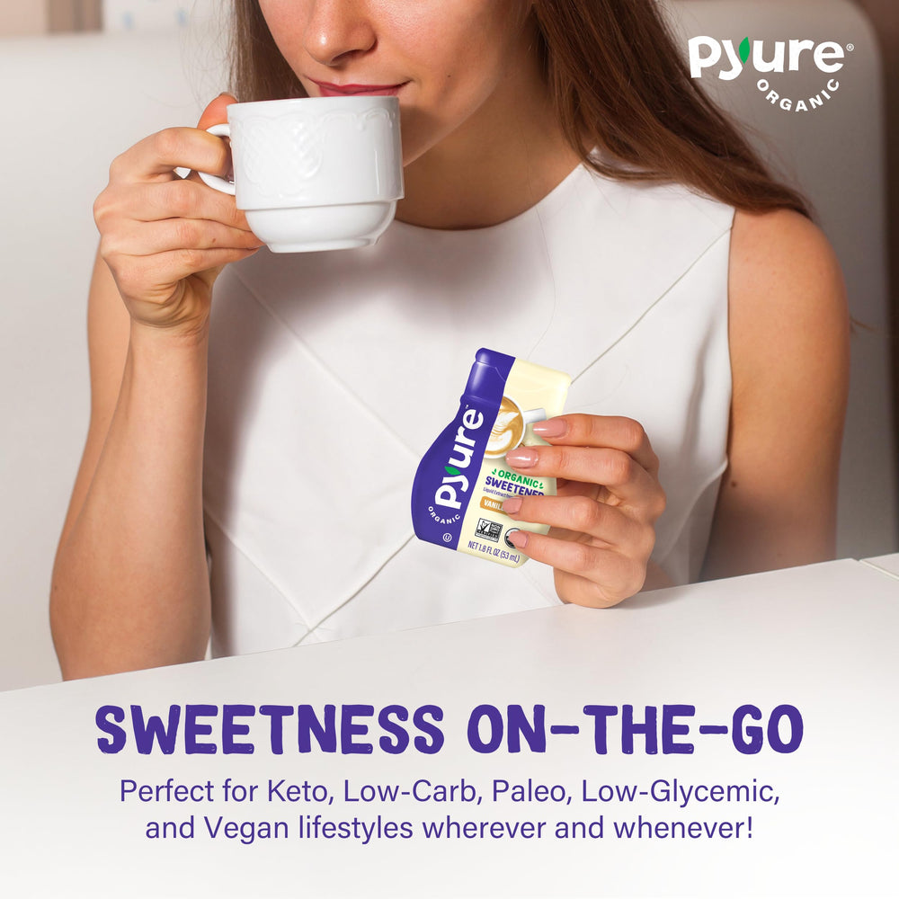 Pyure Vanilla Stevia Liquid USDA Organic sweetens drinks without calories