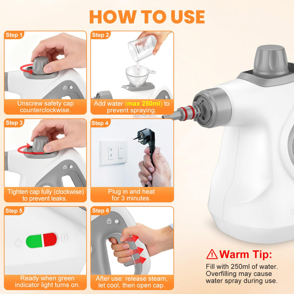 Pzmlu steam cleaner refreshing tiled floors and grout with intensity