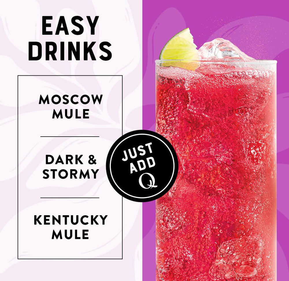 Q MIXERS Hibiscus Ginger Beer 24-pack packaging for convenient hosting.